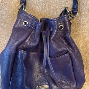 coach deep purple bucket bag